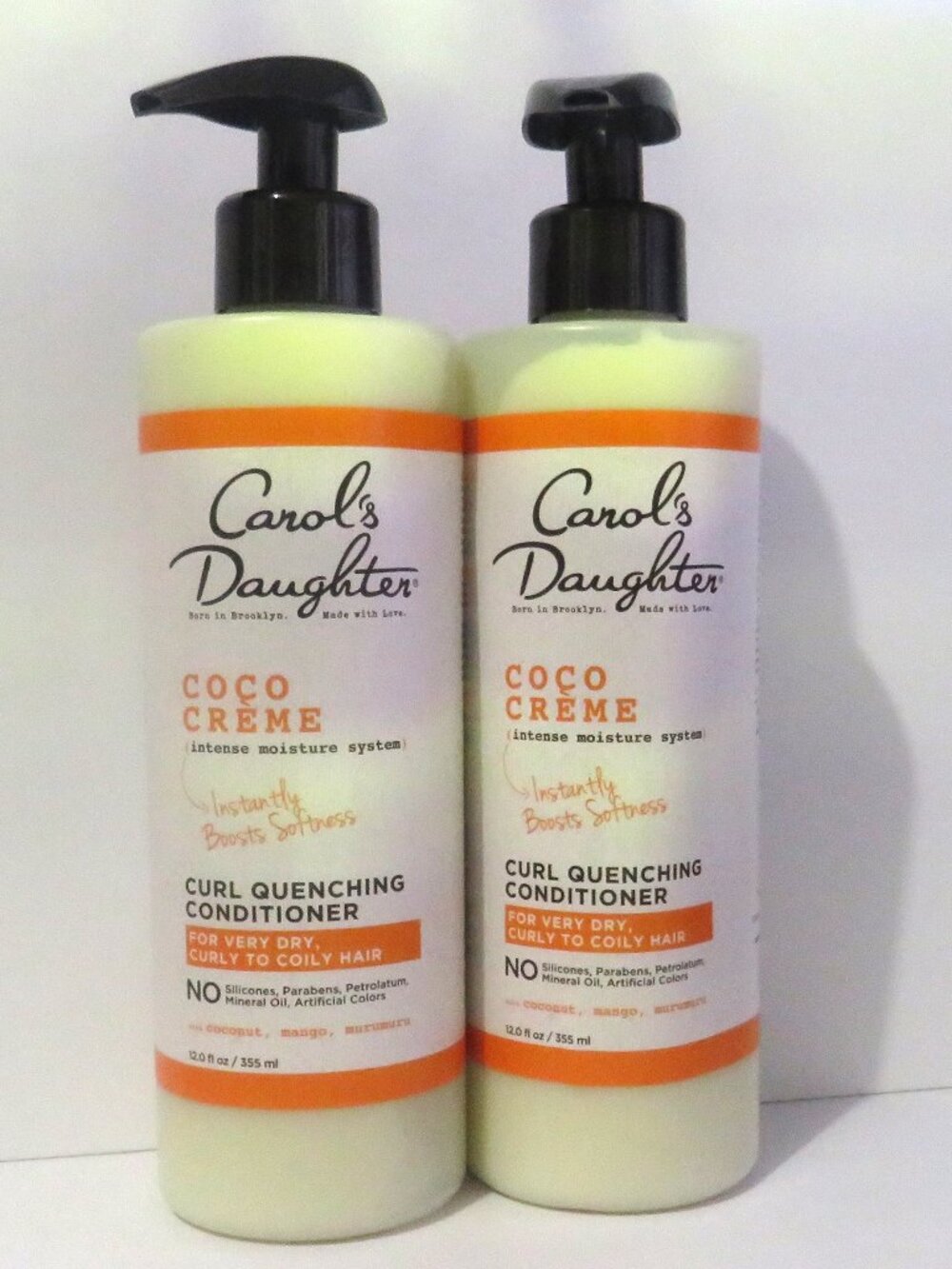 CAROL'S DAUGHTER COCO CREME CURL QUECHING CONDITIONER 12 OZ 2 PC LOT